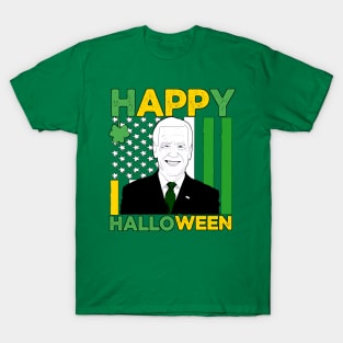 Biden St Patricks Day Happy Halloween T-Shirt